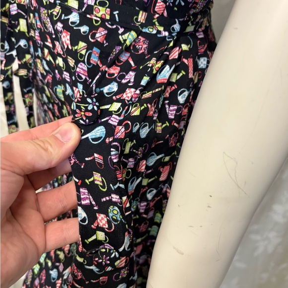 Maggy London Black Casual Sheath Maxi Dress with Short Sleeves and Scoop Neck - Picture 7 of 12